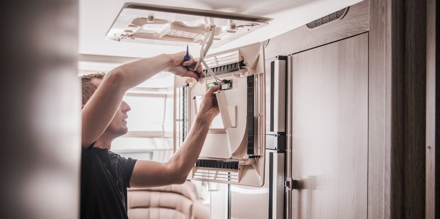 Your RV maintenance list should include taking steps to care for your A/C unit.